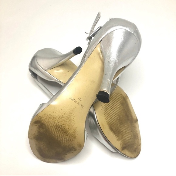 NINE West silver sandals - Picture 3 of 7